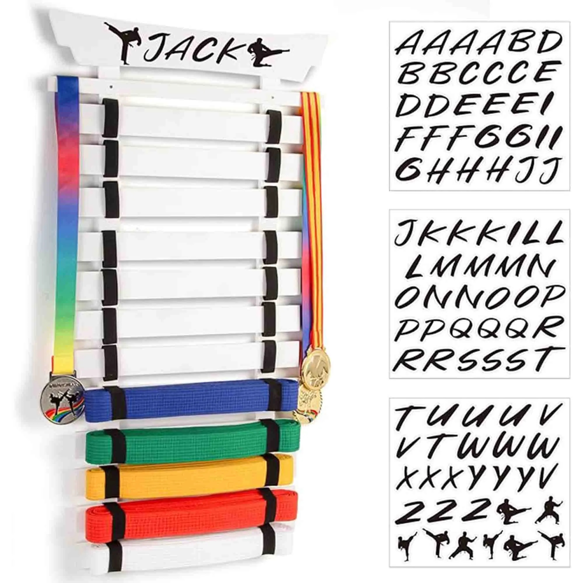 10 Belts Taekwondo Display with Stickers 5