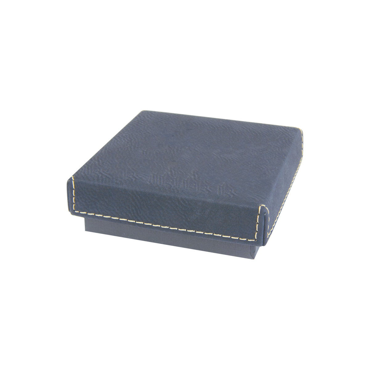 3 1/2" x 3 1/2" Black/Gold Leatherette Box 3