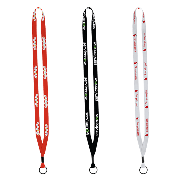1/2" Dye-Sublimated Lanyard with Metal Crimp & Metal Split-Ring 3