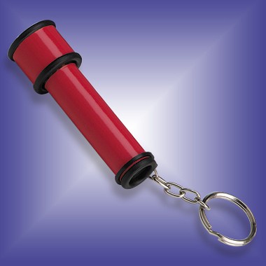 Mini Red Paper Kaleidoscope with Rotating Chamber Key Ring. 1