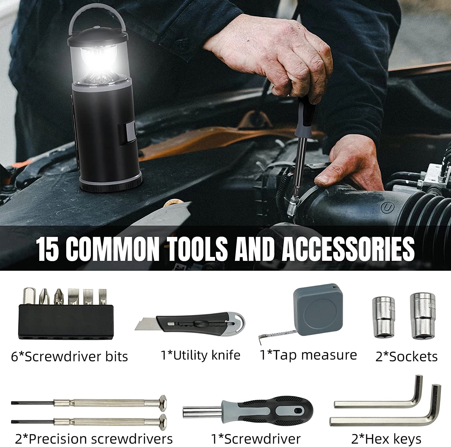 LED Lantern with Tool Kit 5