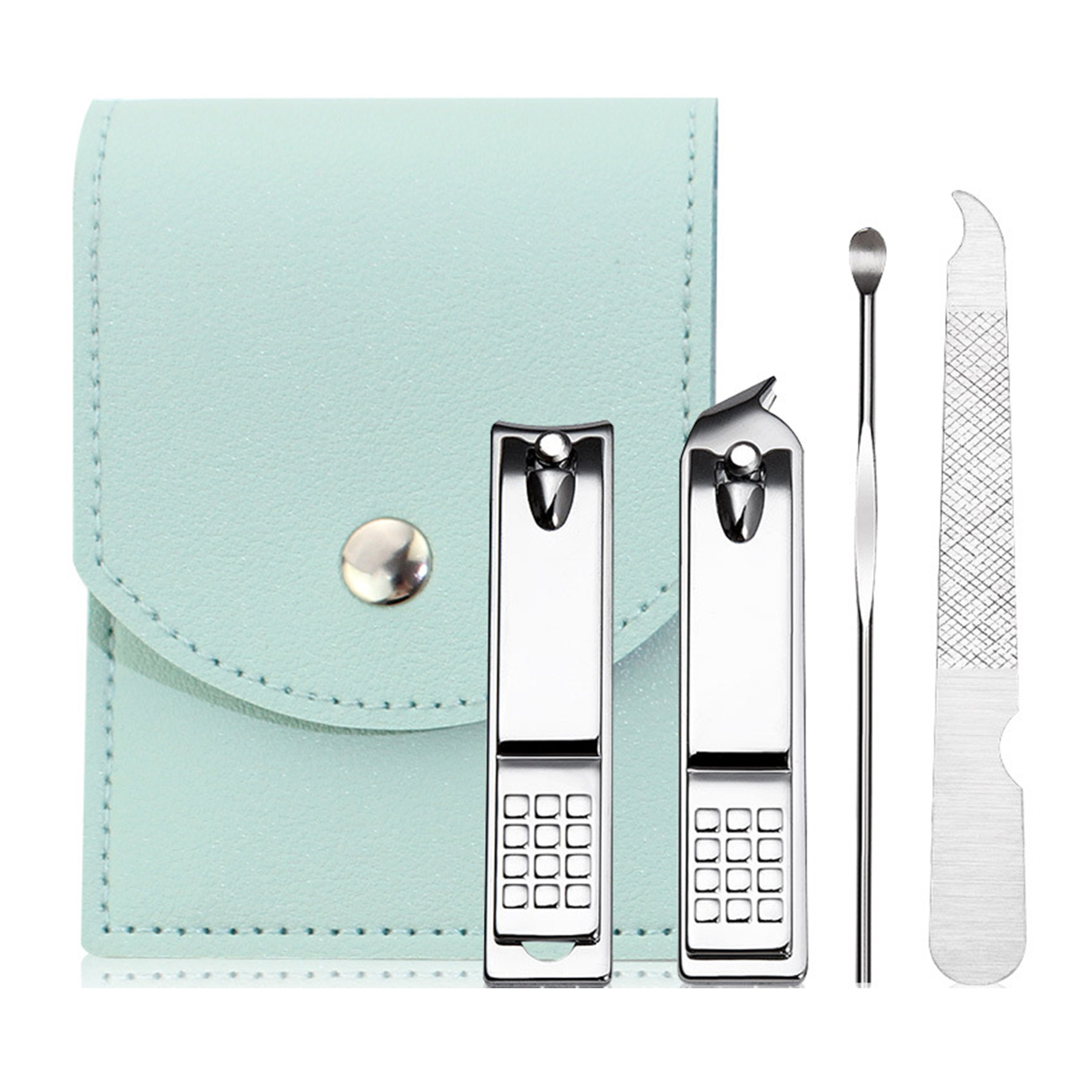 4-Piece Nail Clipper Set With PU Pouch 6