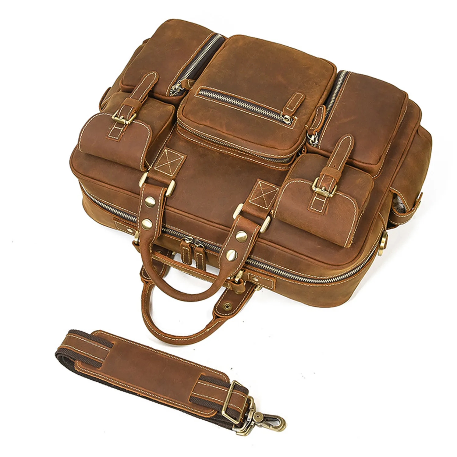 Vintage Genuine Leather Crossbody Bag 6