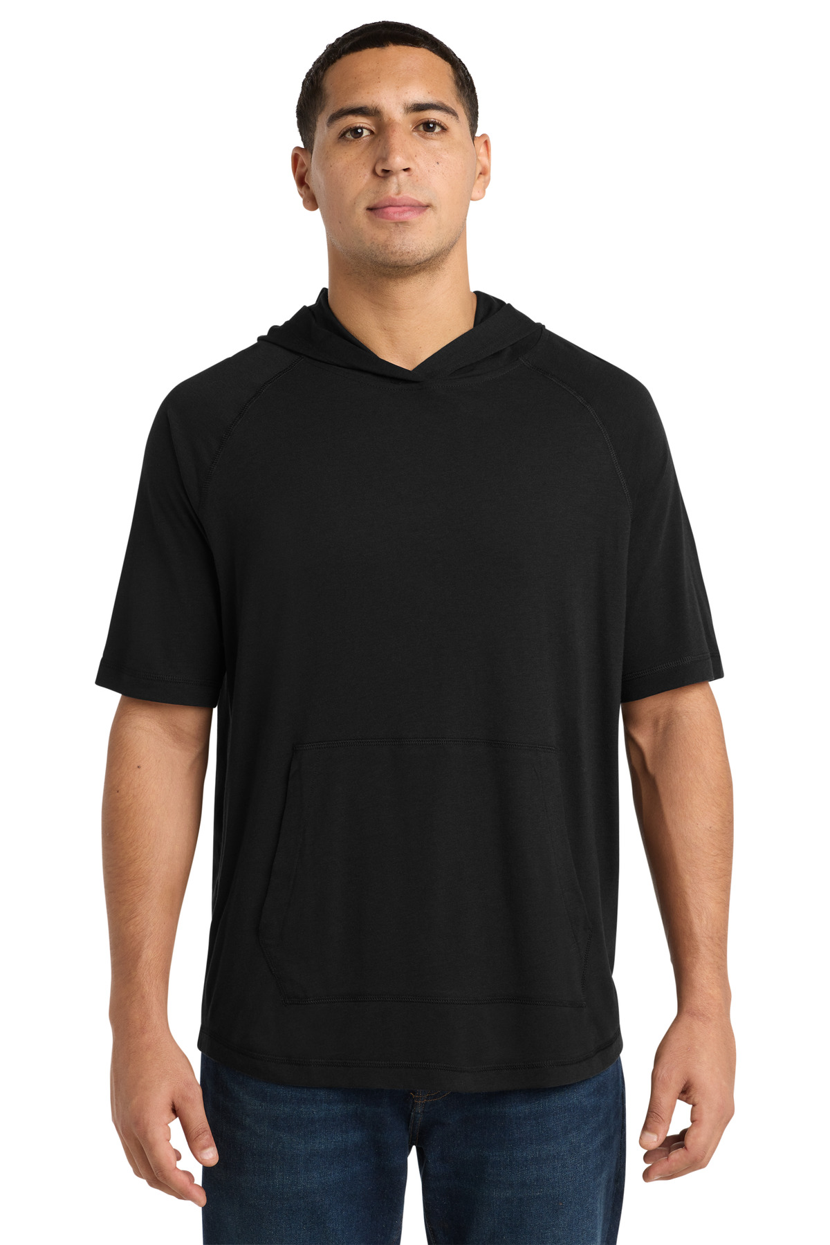 Sport-Tek PosiCharge Tri-Blend Wicking Short Sleeve Hoodie. ST404 29