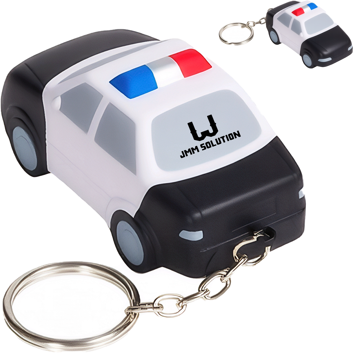 PU Foam Police Car Stress Reliever Keychain Toy 2