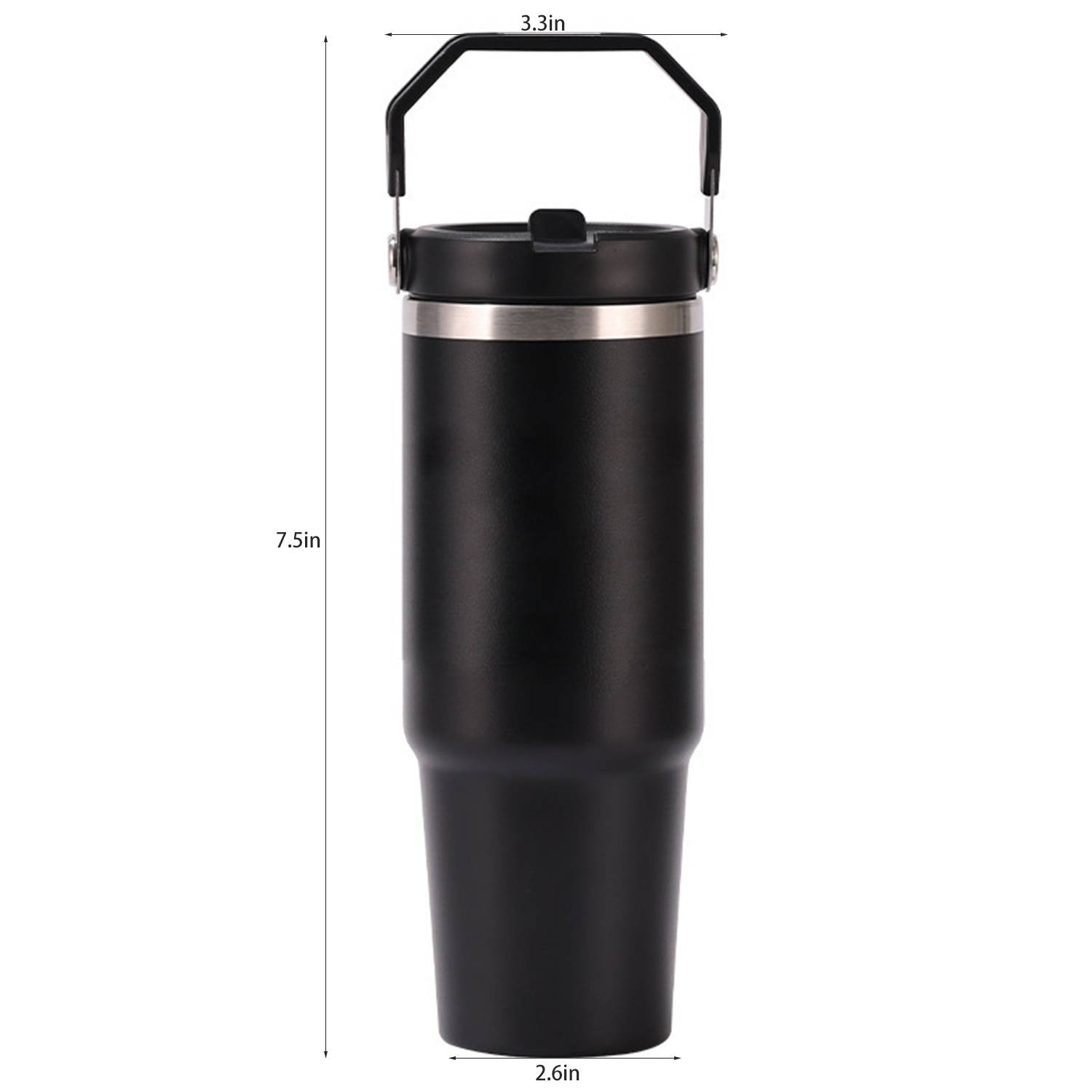 20oz Portable Stainless Steel Insulated Cup w/ Straw 5