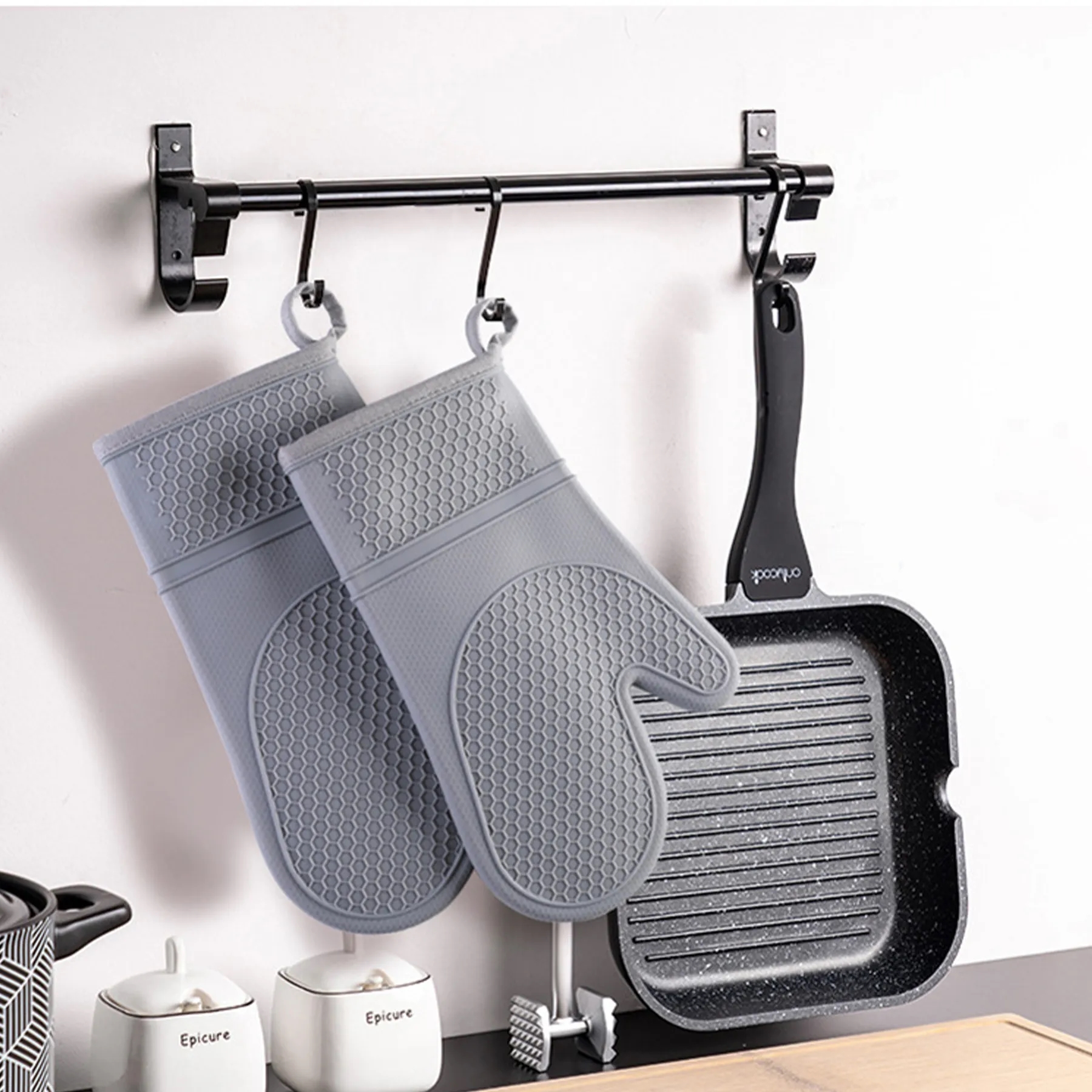 Silicone Household Kitchen Baking Microwave Gloves 5