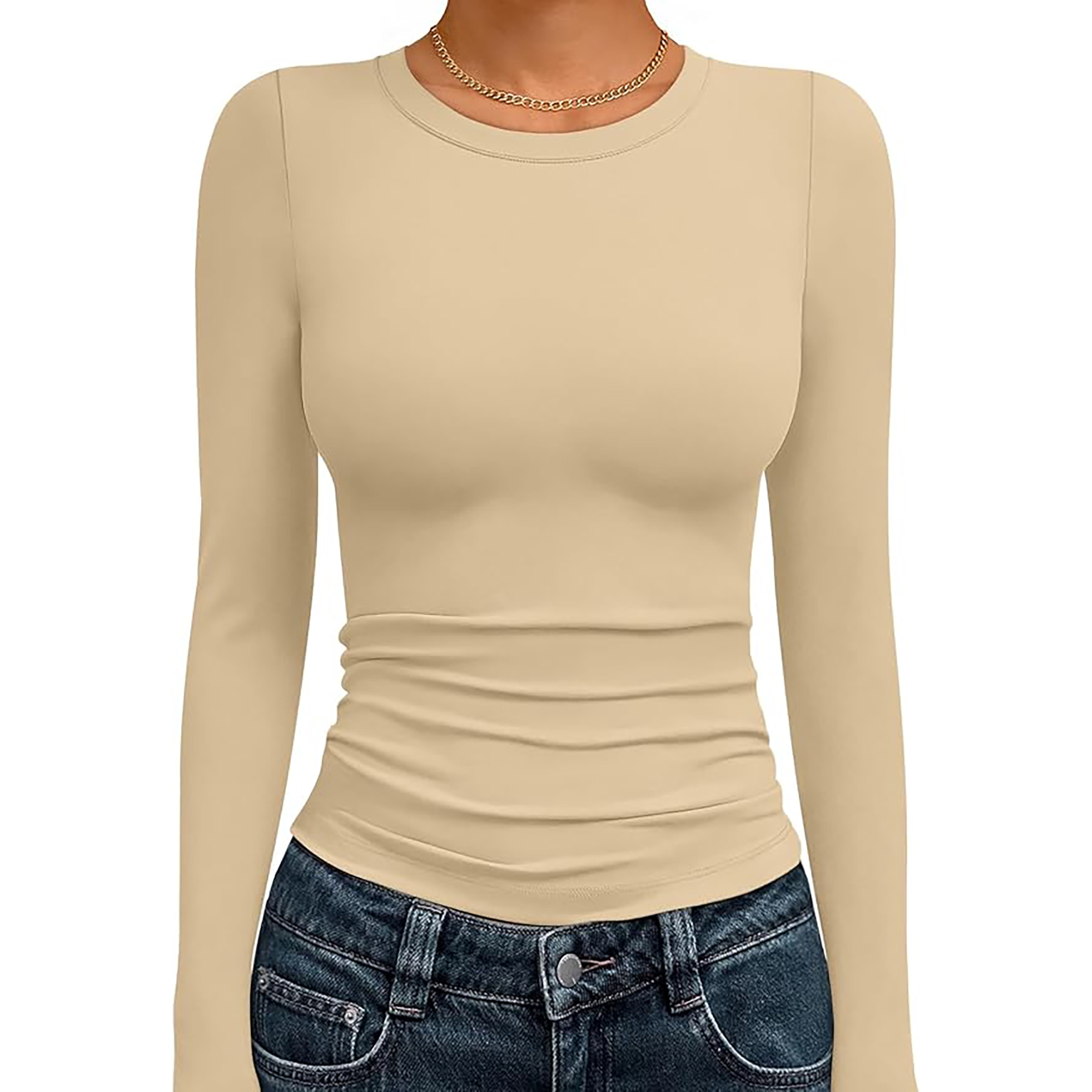 Women's Basic Round Neck Crop Top 40