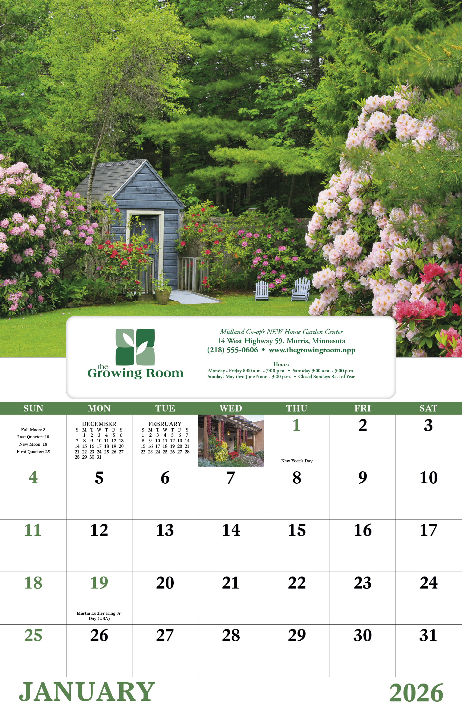 Good Value™ Garden Walk - Window Calendar 10