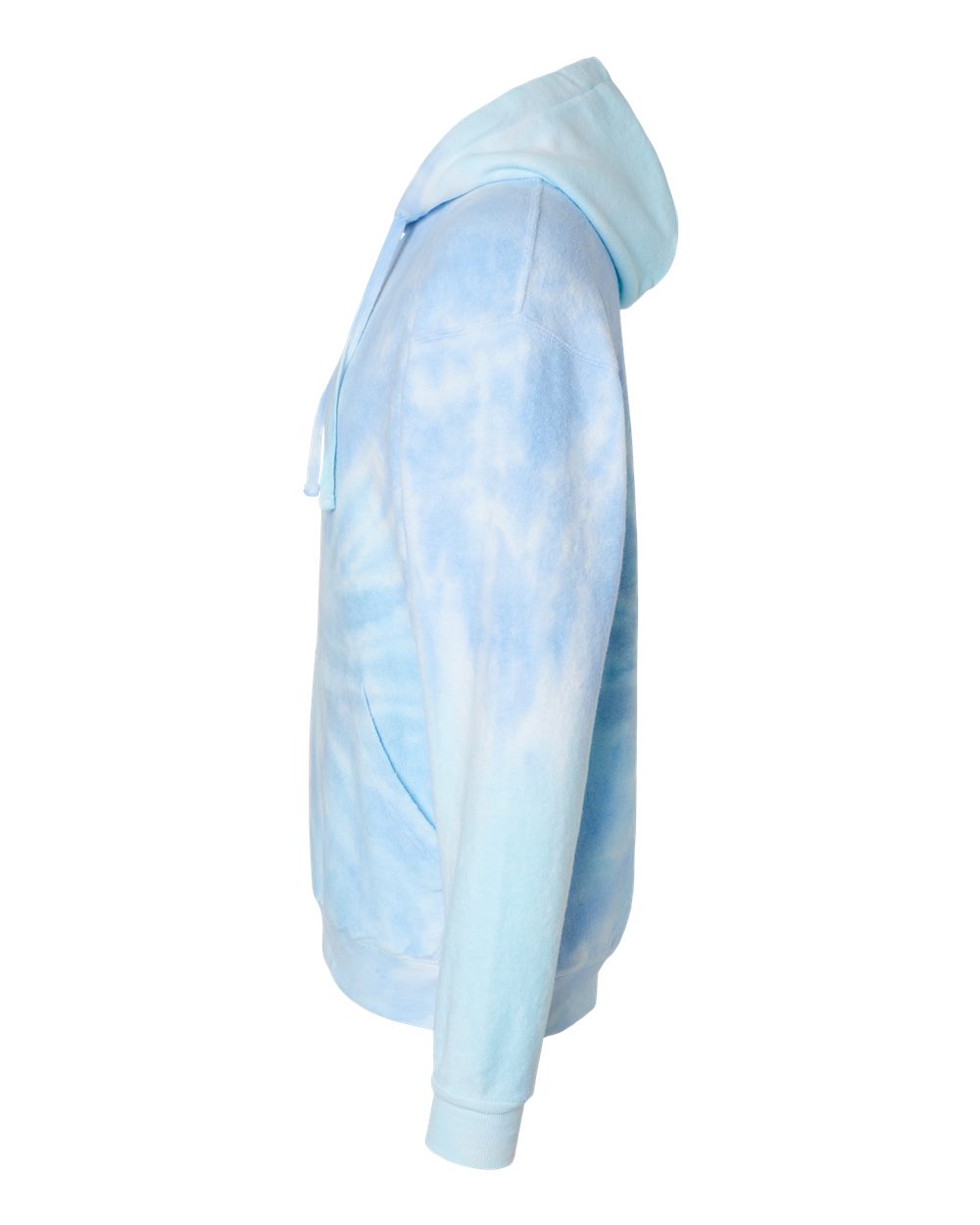 Unisex Tie-Dyed Cloud Inside-Out Fleece Hooded Sweatshirt - 8600 25