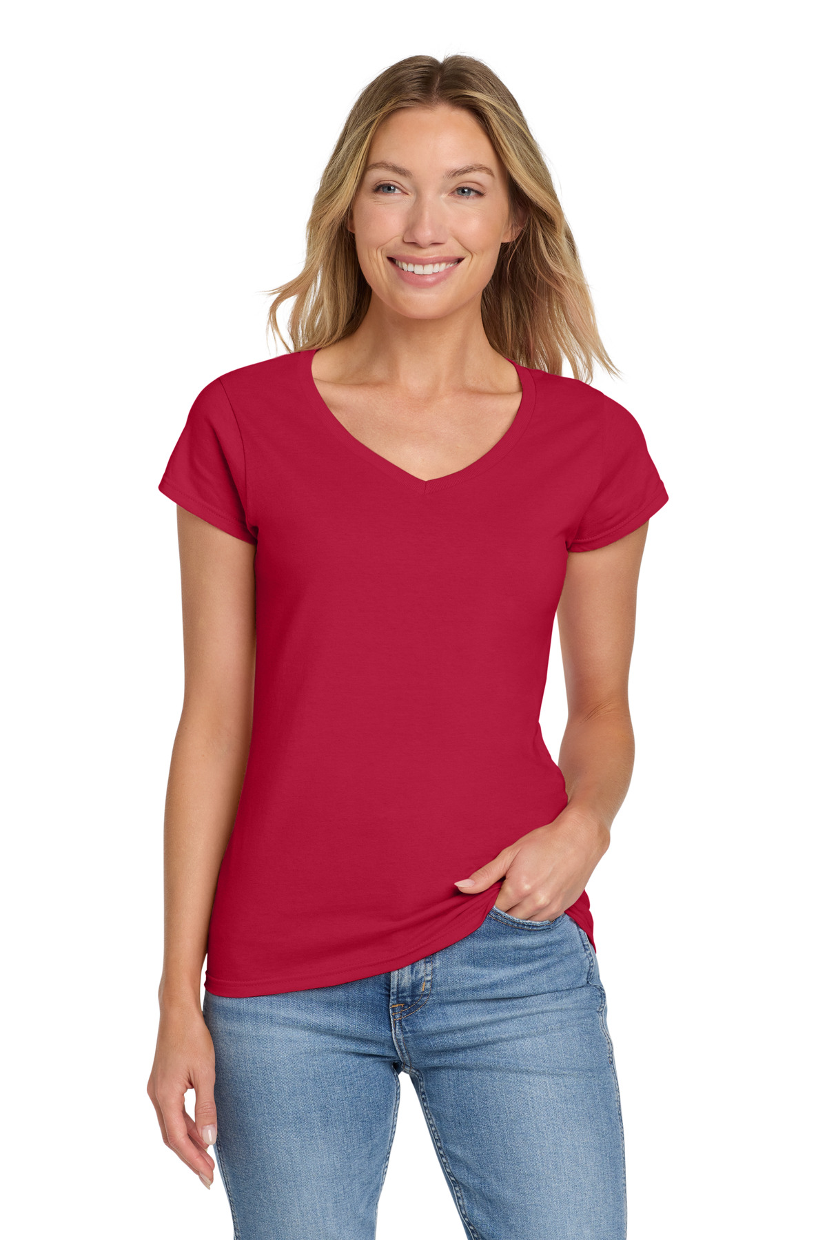 Gildan® Softstyle Women's Fit V-Neck T-Shirt 36