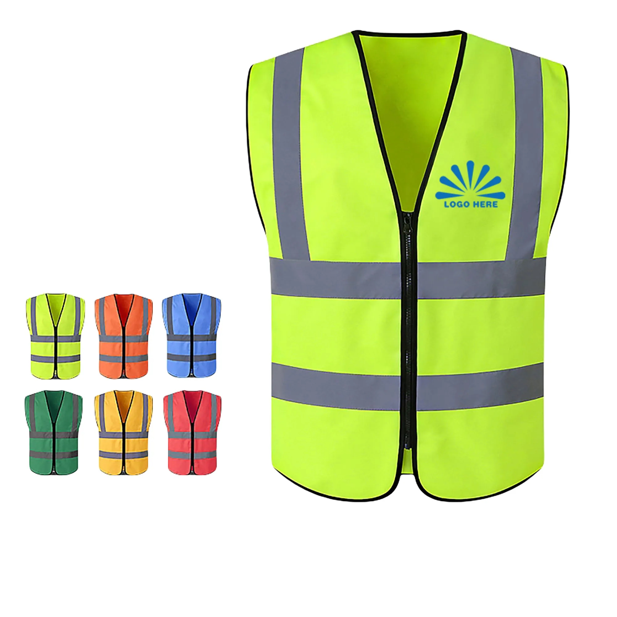High Visibility Mesh Construction Vest 2