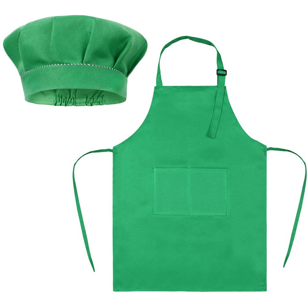 Kids Aprons Chef Hats Set 2