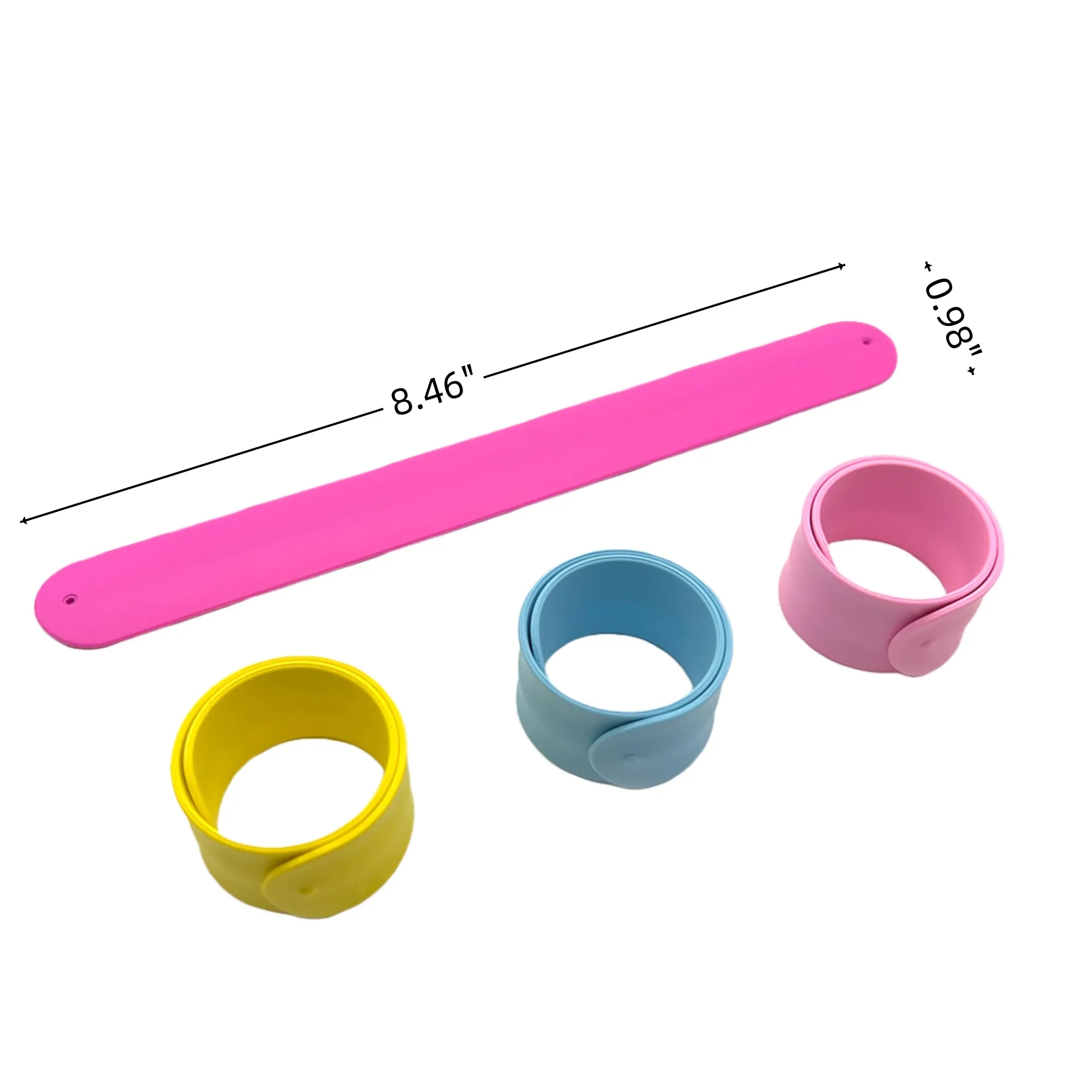Reusable Silicone Slap Bracelet Wrap Band Wrist Strap 4