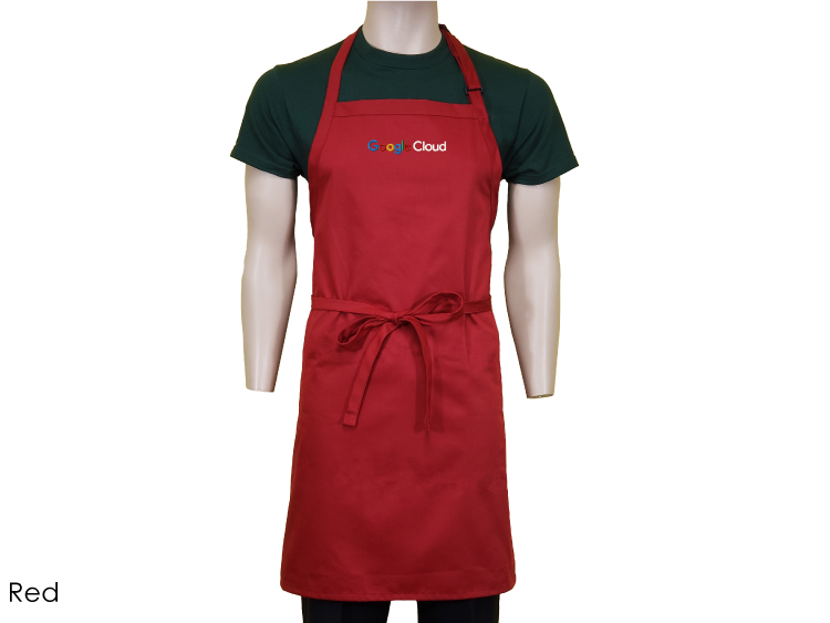 24 in. x 33 in.Spun-Polyester Adjustable Bib Apron (Embroidery Logo/Text) 9