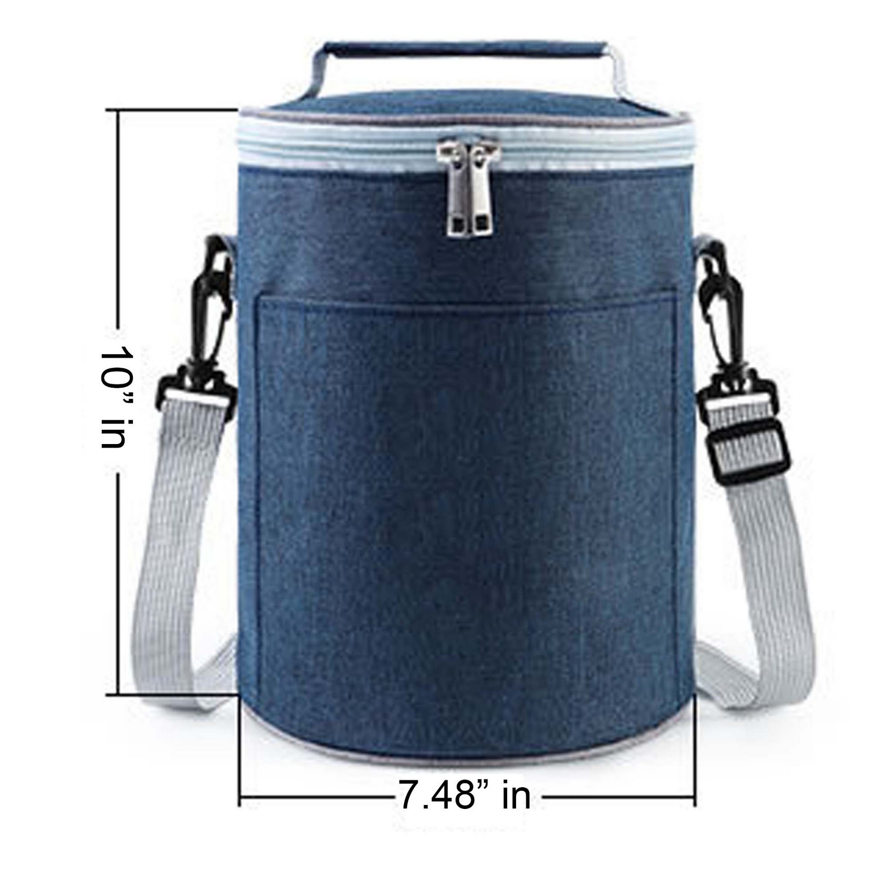 Aluminum Foil Hand-Held Round Insulated Bag 3