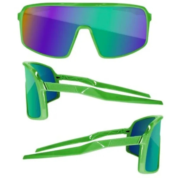 Sport Viper Mirror Sunglasses W/ 1 Color Lens Imprint 5