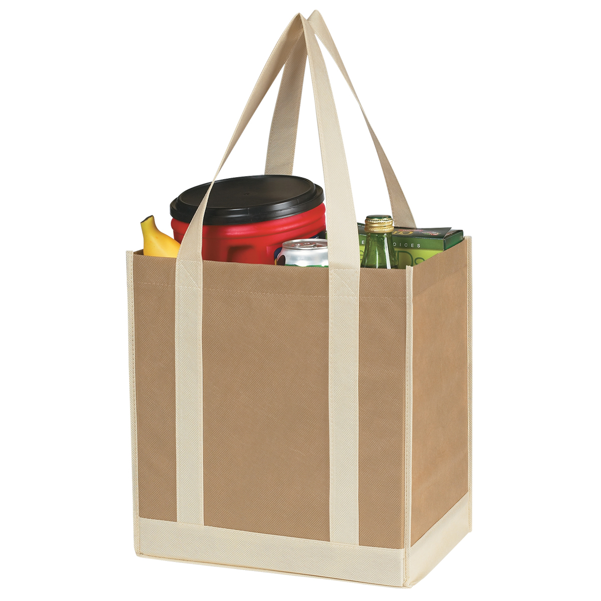 Non-Woven Two-Tone Shopper Tote Bag 3