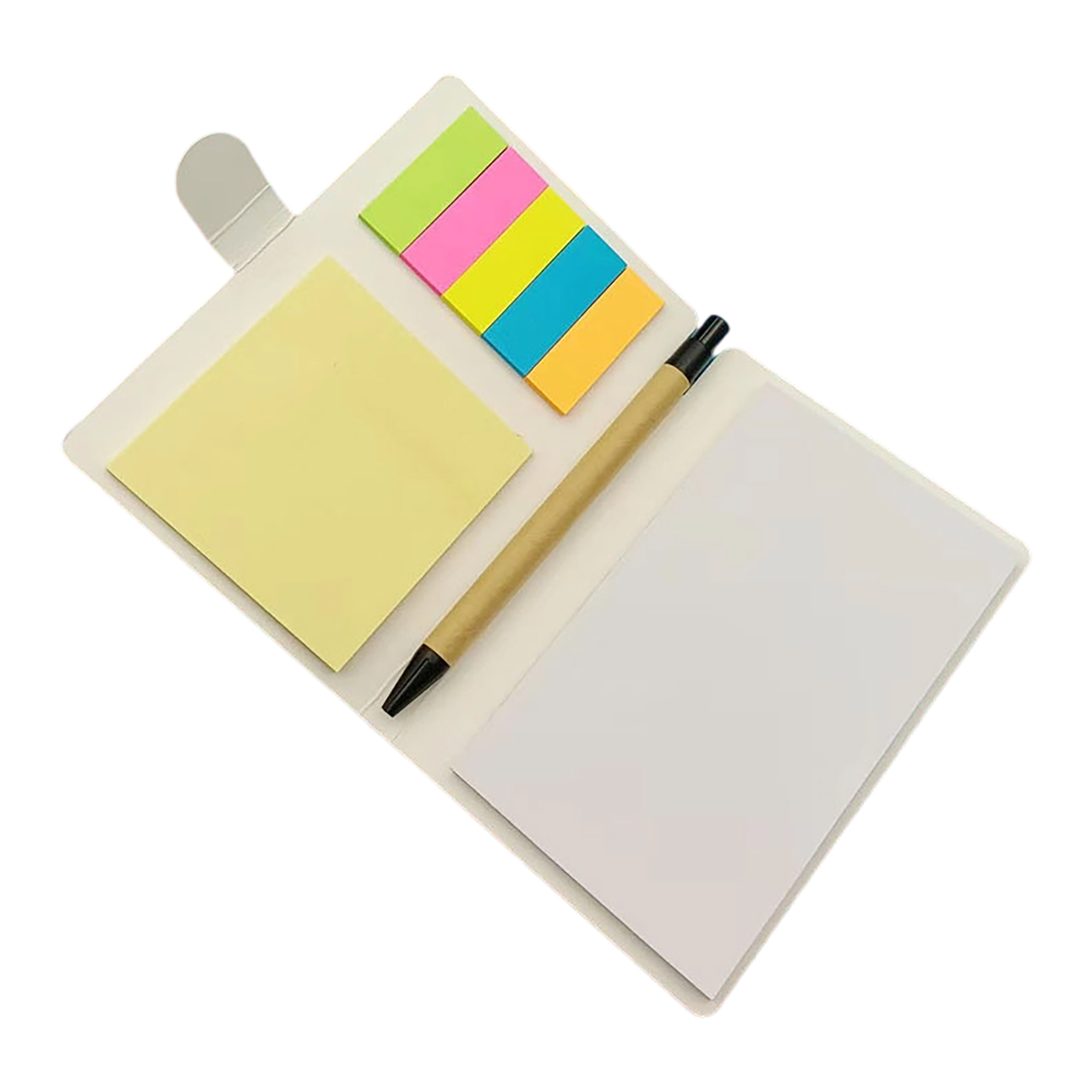 Kraft Paper Sticky Note Set With Ballpoint Pen 7