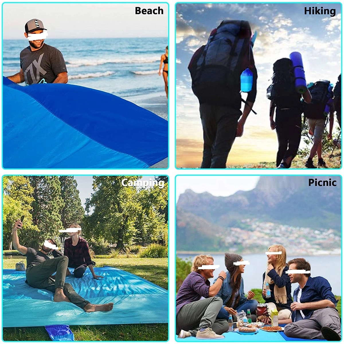 Sandproof Waterproof Beach Mat 3