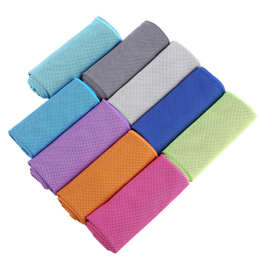 Silicone Case microfiber sports sweat instant cooling towel 1