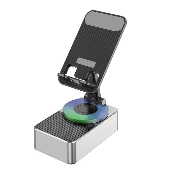 LED Phone Holder with Wireless Bluetooth Speaker Stand 5