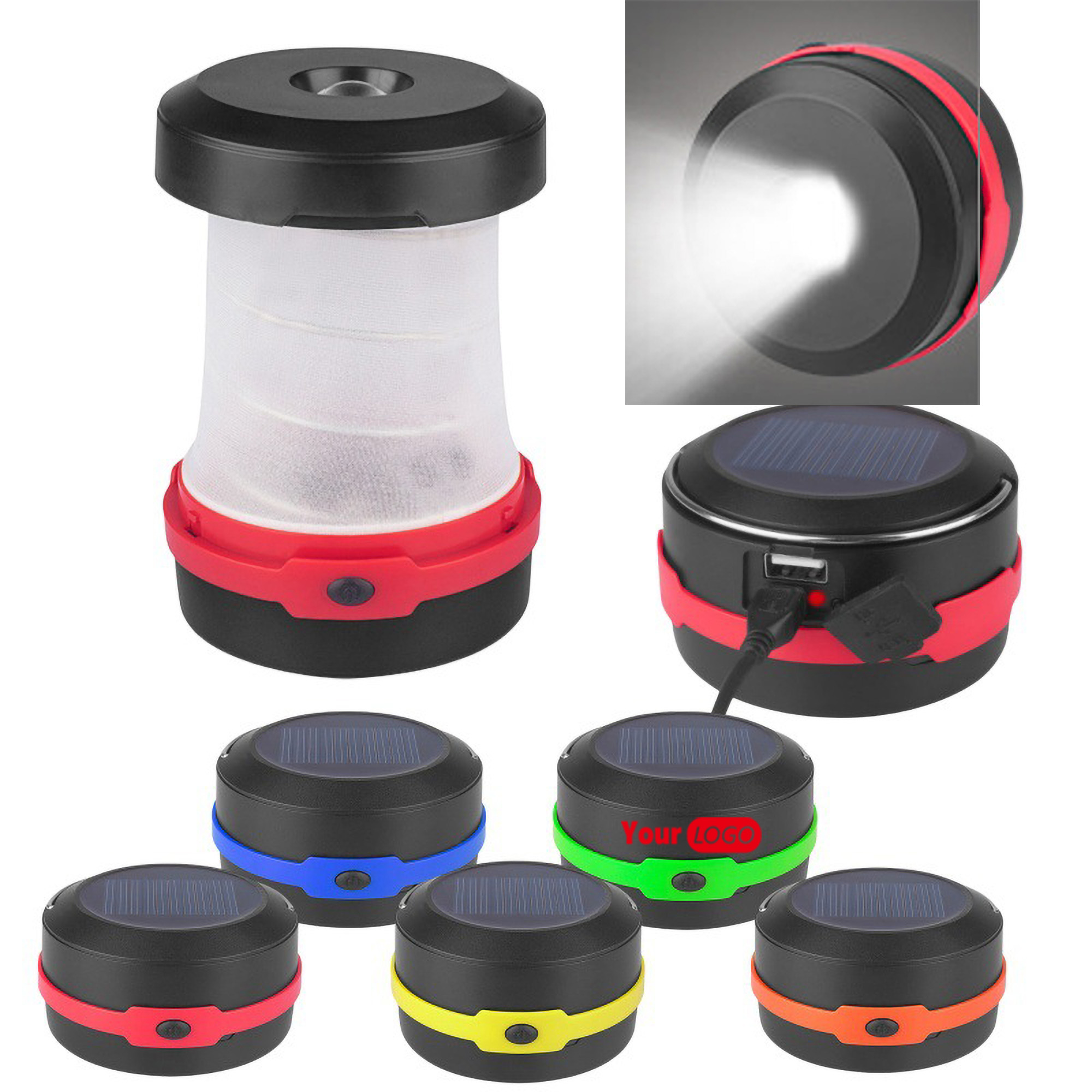 Lantern Solar Phone Charger Collapsible LED Camping 9