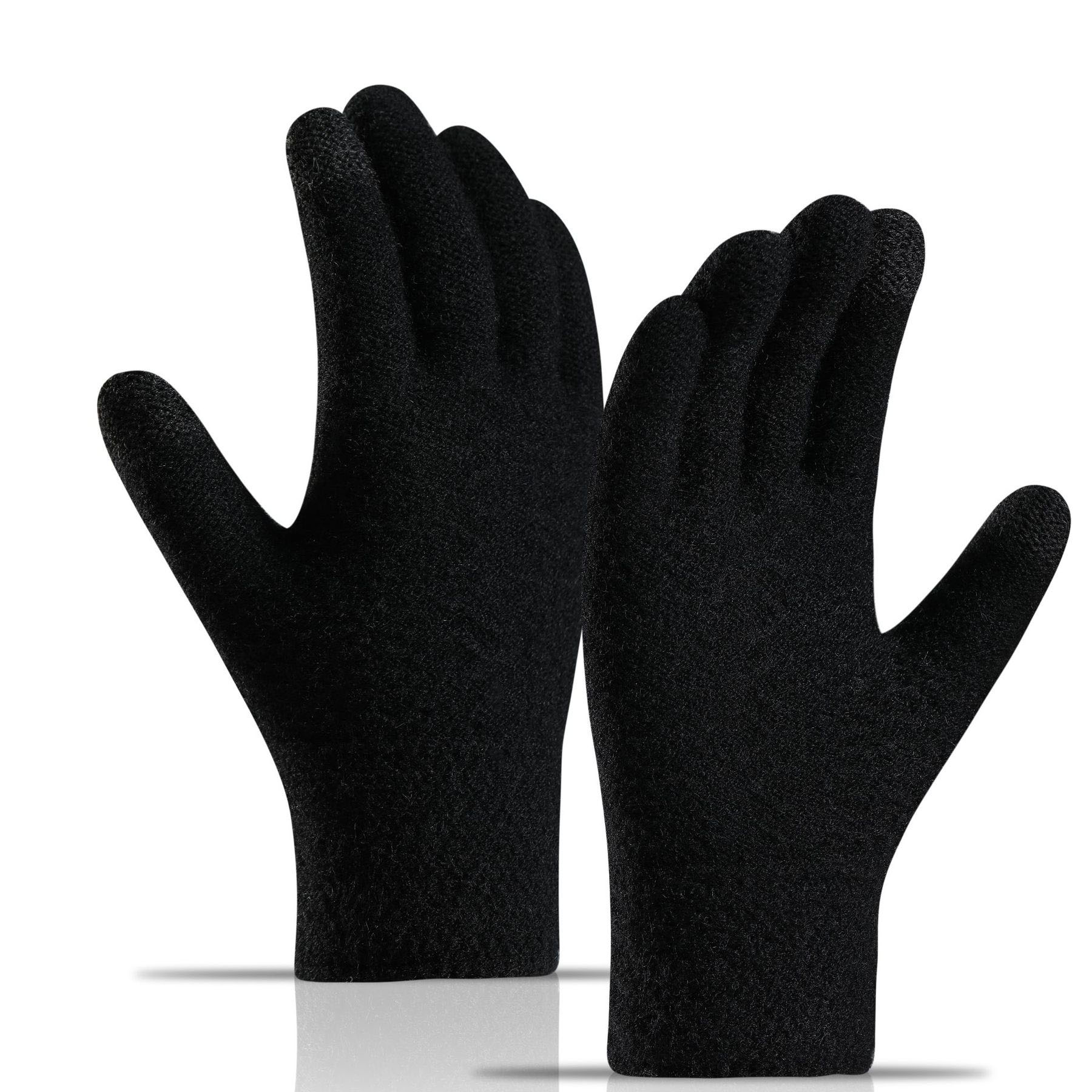 Women's Double-Layer Touch Screen Warm Gloves 4
