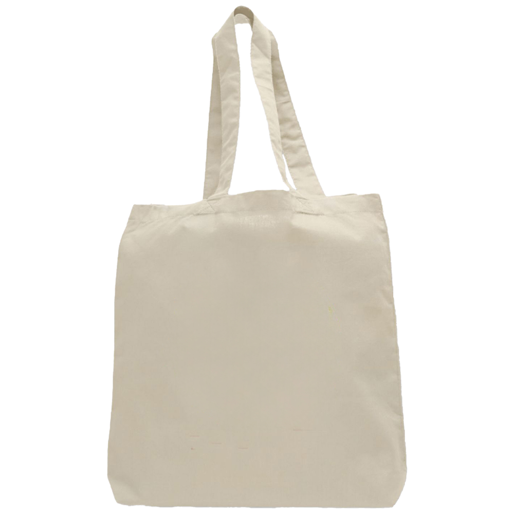 CONVENTION COTTON CANVAS TOTE BAG W/ GUSSET NATURAL ORGANIC 6 OZ.