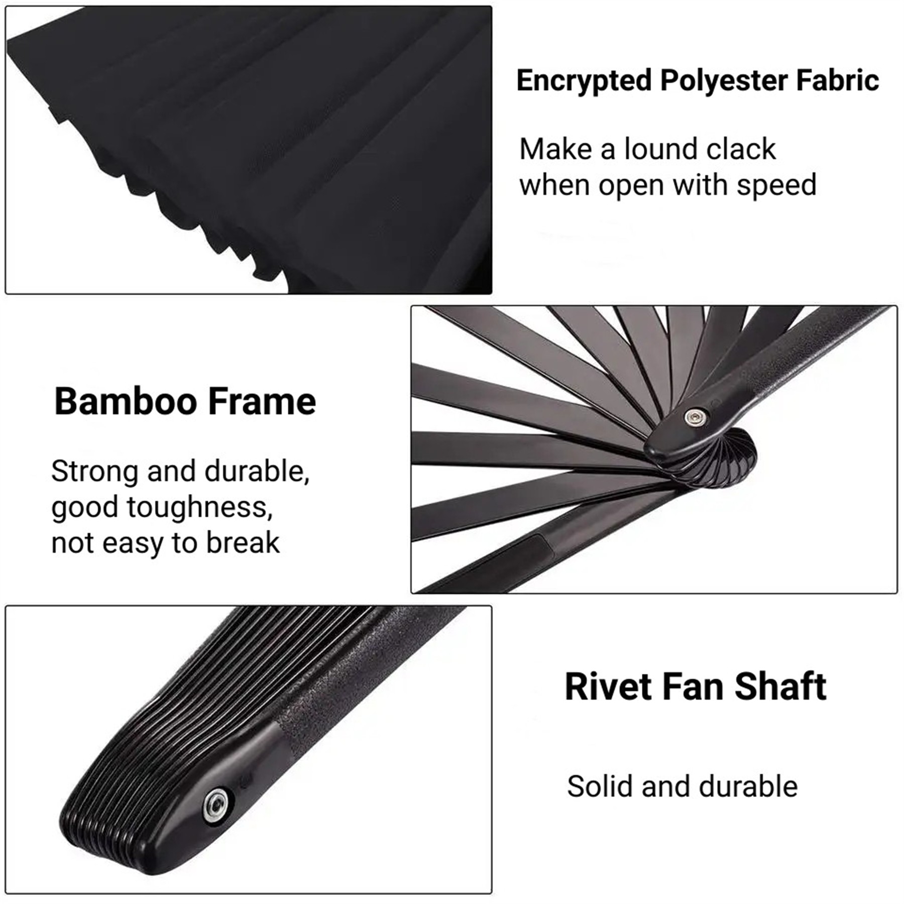 13" Foldable Kung Fu Fan 7
