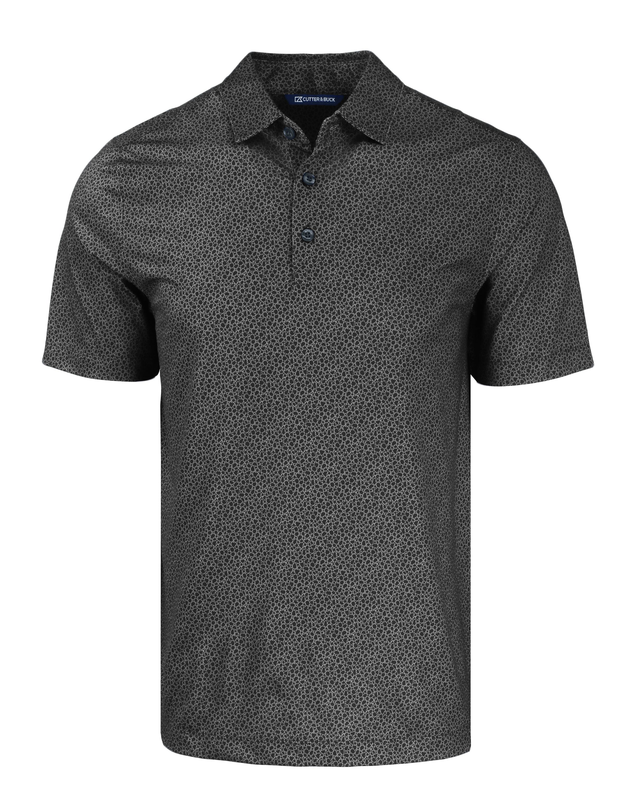Pike Eco Pebble Print Stretch Recycled Mens Polo