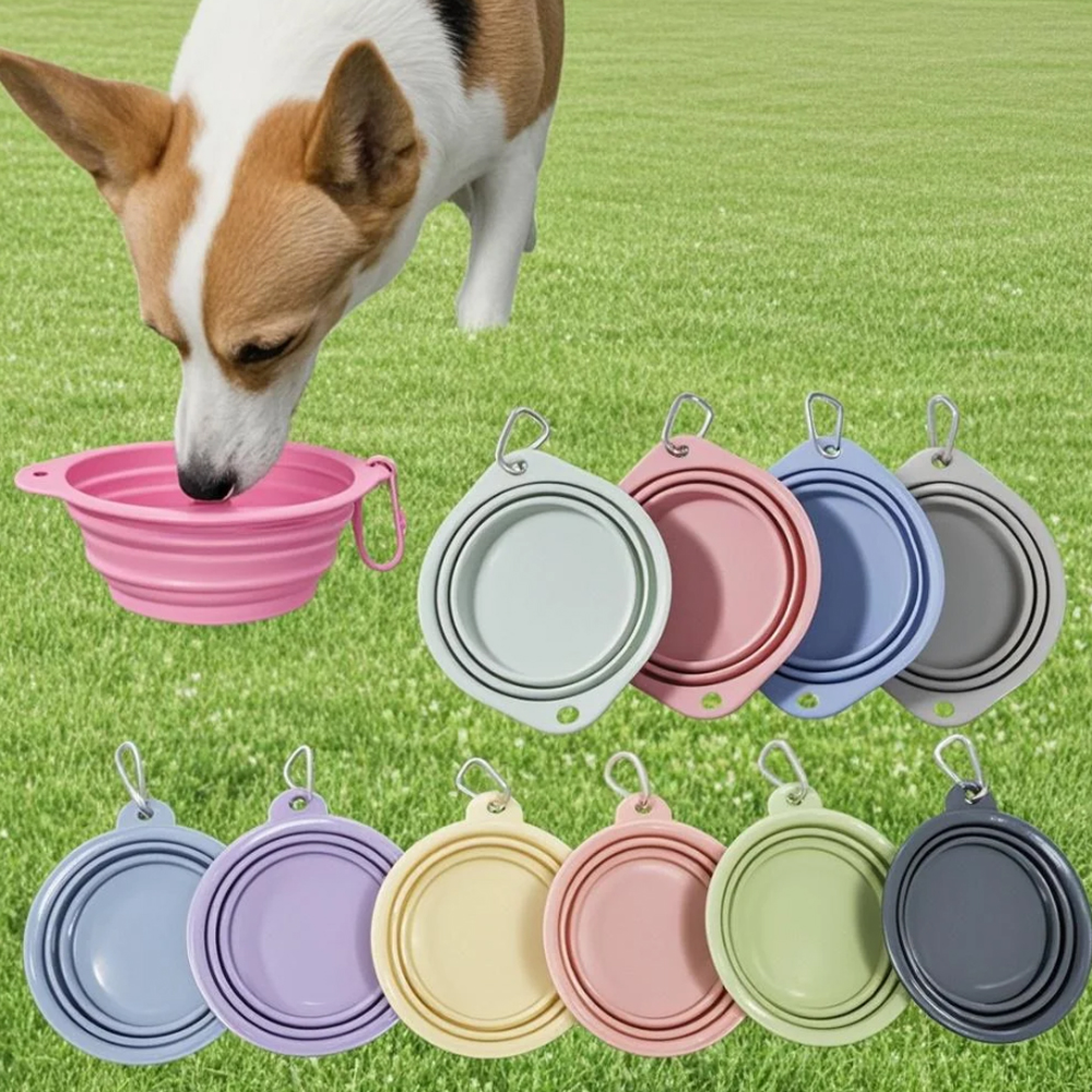 Outdoor pet foldable silicone bowl 5