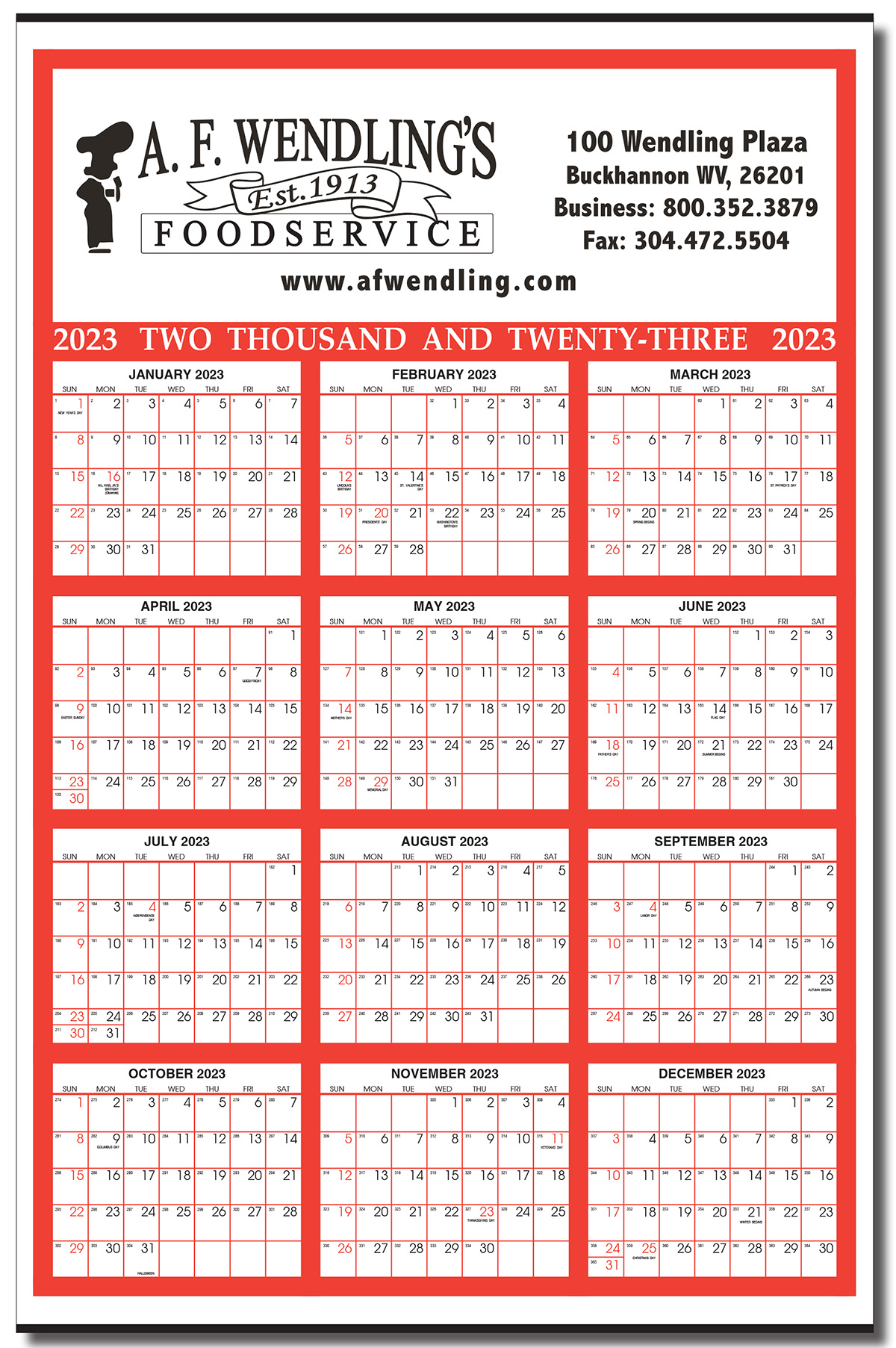 Year View Wall Calendar 4