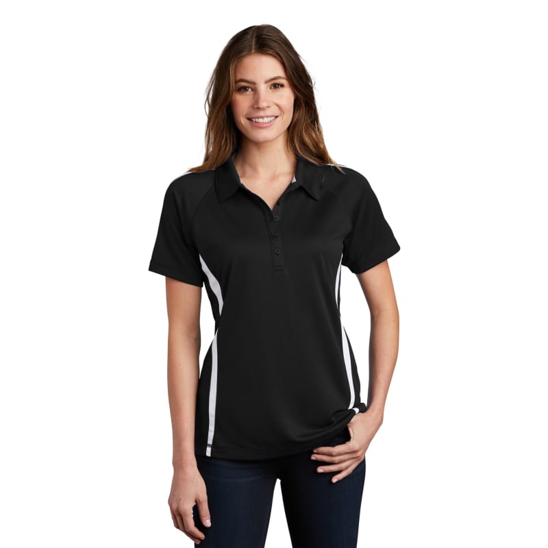 Sport-Tek Women's PosiCharge Micro-Mesh Colorblock Polo. 15