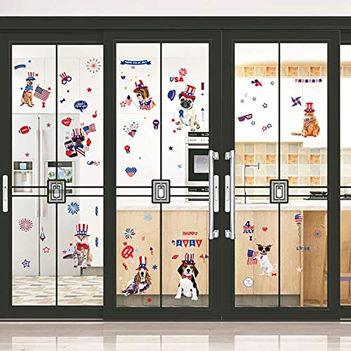 4th of July Window Clings Stickers - for Independence Day 3