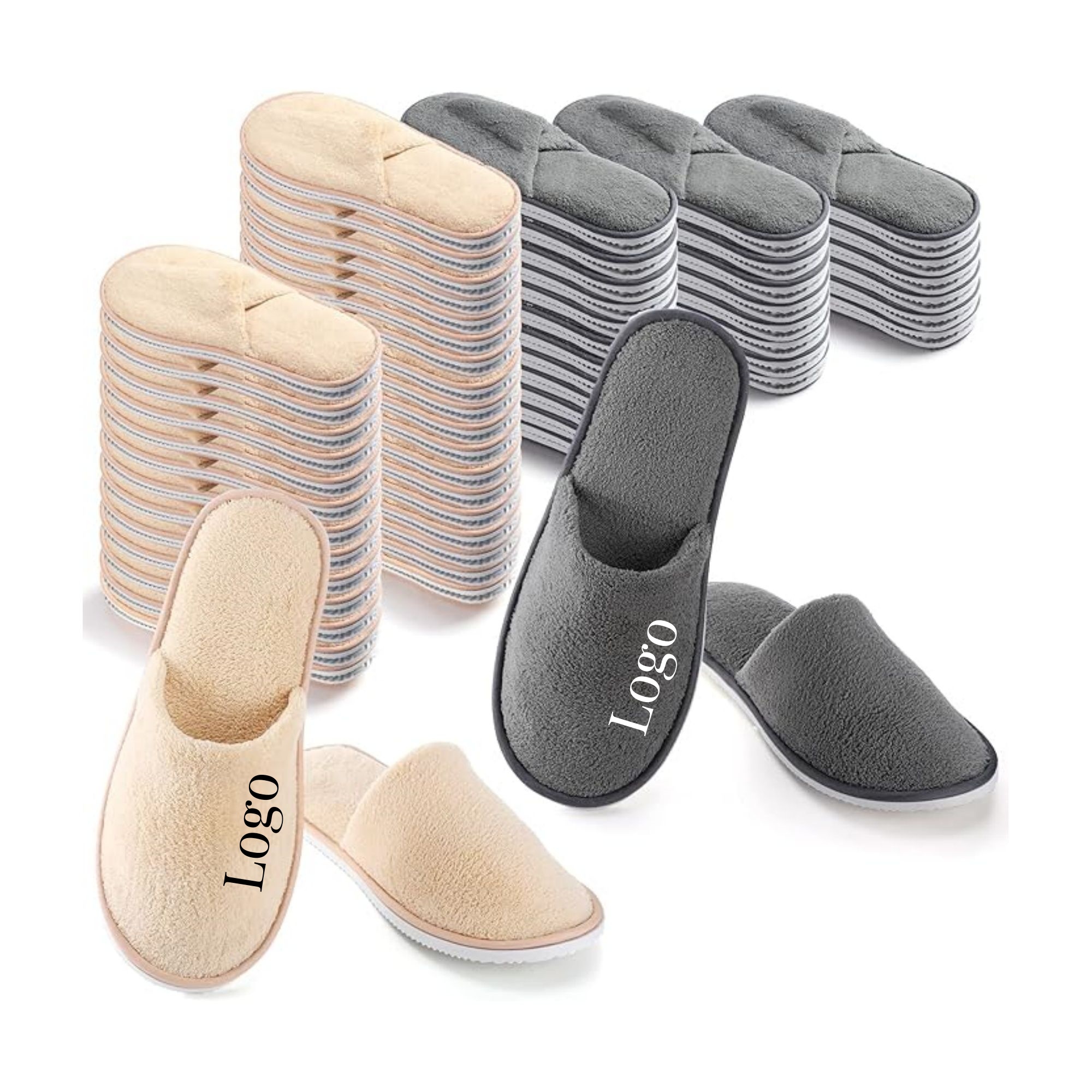 Coral Fleece Closed Toe Slippers