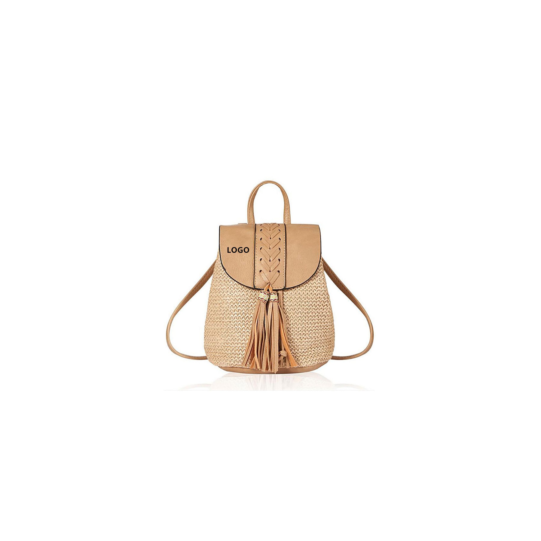 Mini Straw Woven Backpack