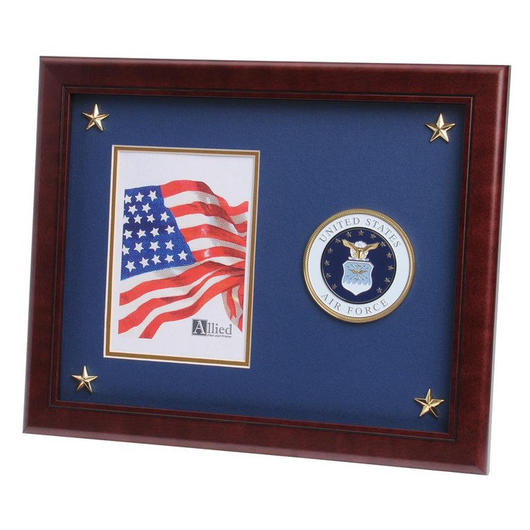 U.S. Air Force Medallion 5-Inch by 7-Inch Picture Frame with Stars 2