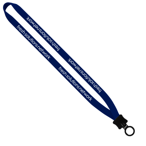 1/2" Smooth Nylon Lanyard with Plastic Clamshell & O-Ring 11