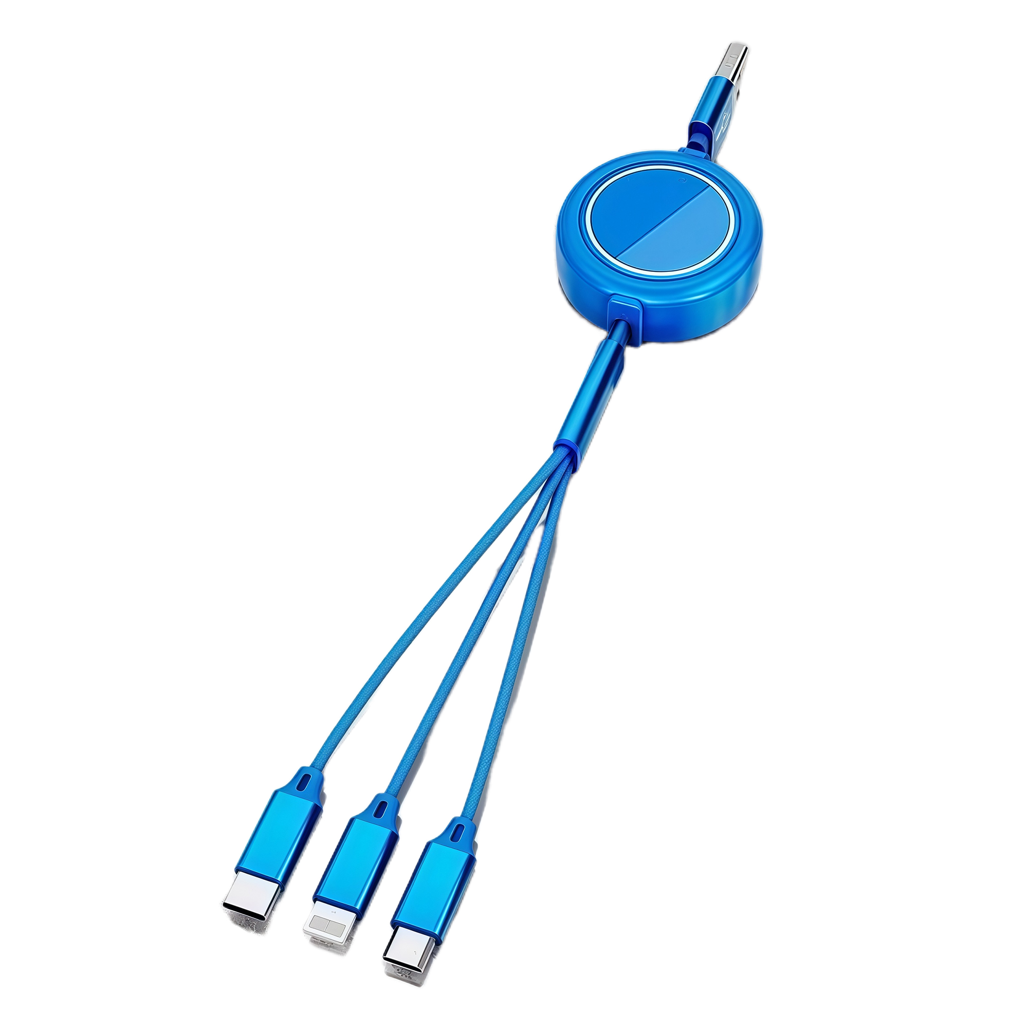 Retractable 3-in-1 Charging Cable with Fast Charge, Durable and Flexible Triple USB Cord 5