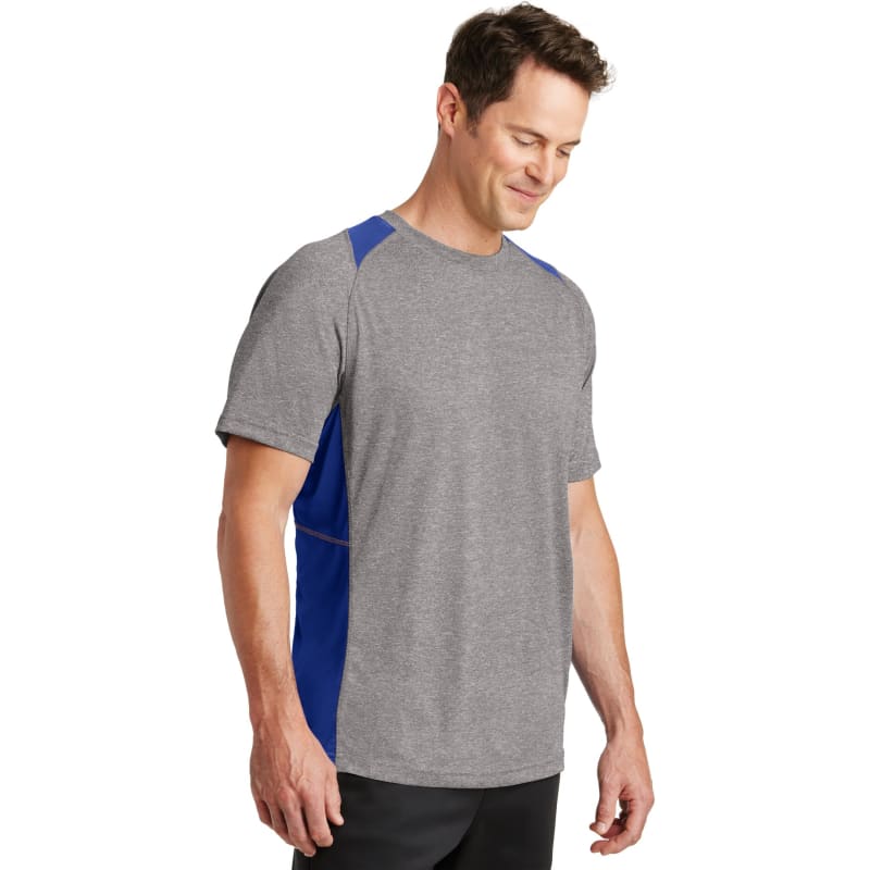 Sport-Tek Heather Colorblock Contender Tee. 27