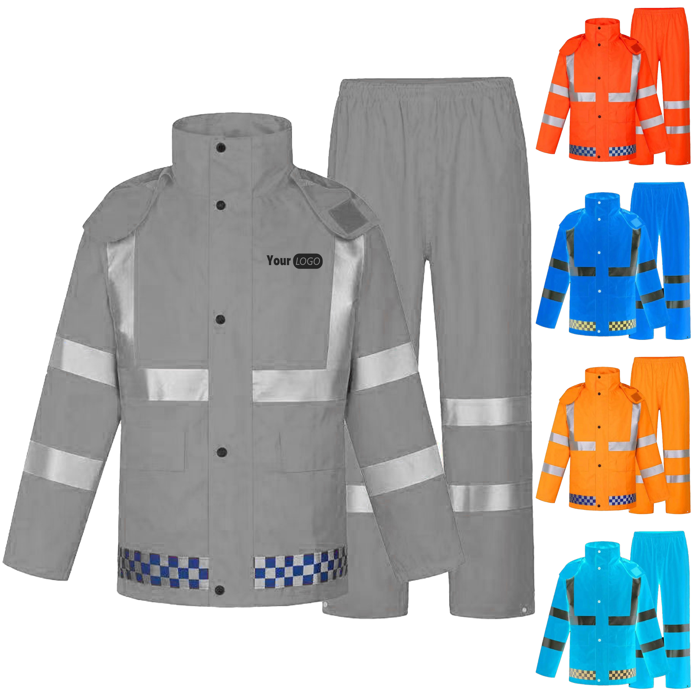 Polyester Reflective Waterproof Rain Suit 2