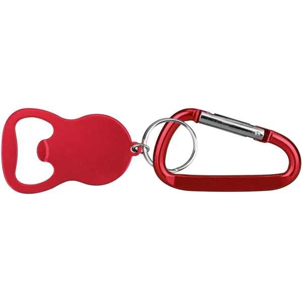 Round Shape Plain Bottle Opener with Key Ring & Carabiner 5