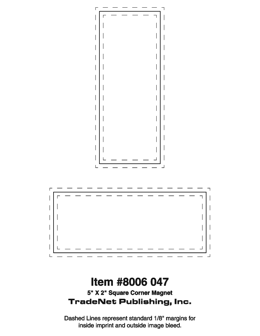 Magnet - 2x5 Square Corners 40 Mil Outdoor Safe 5
