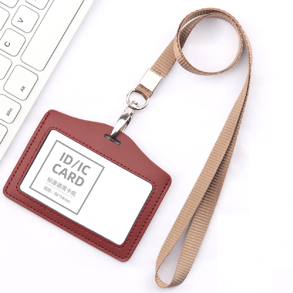 Lanyard With Premium Leather Card Holder 5
