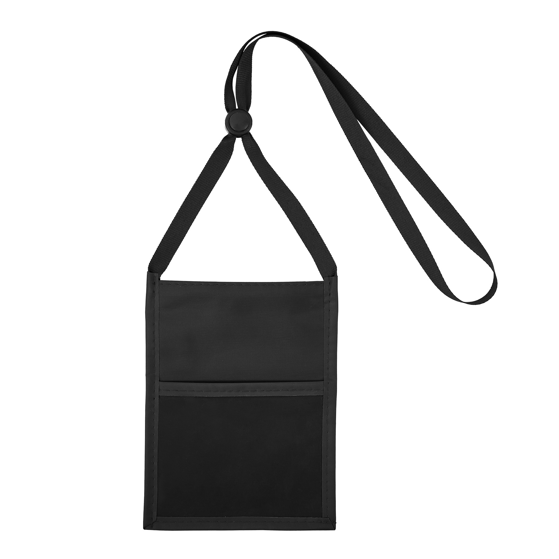 Premium Double Window Pouch Wallet With Lanyard W/Back Zipper And Phone Holder 8