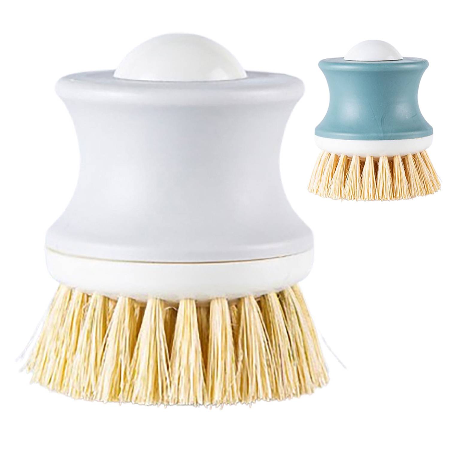 Kitchen Plastic Sisal Dish Brush w/ Handle 12