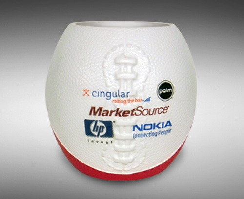 4" Football Can Cooler/ Pencil Cup 4