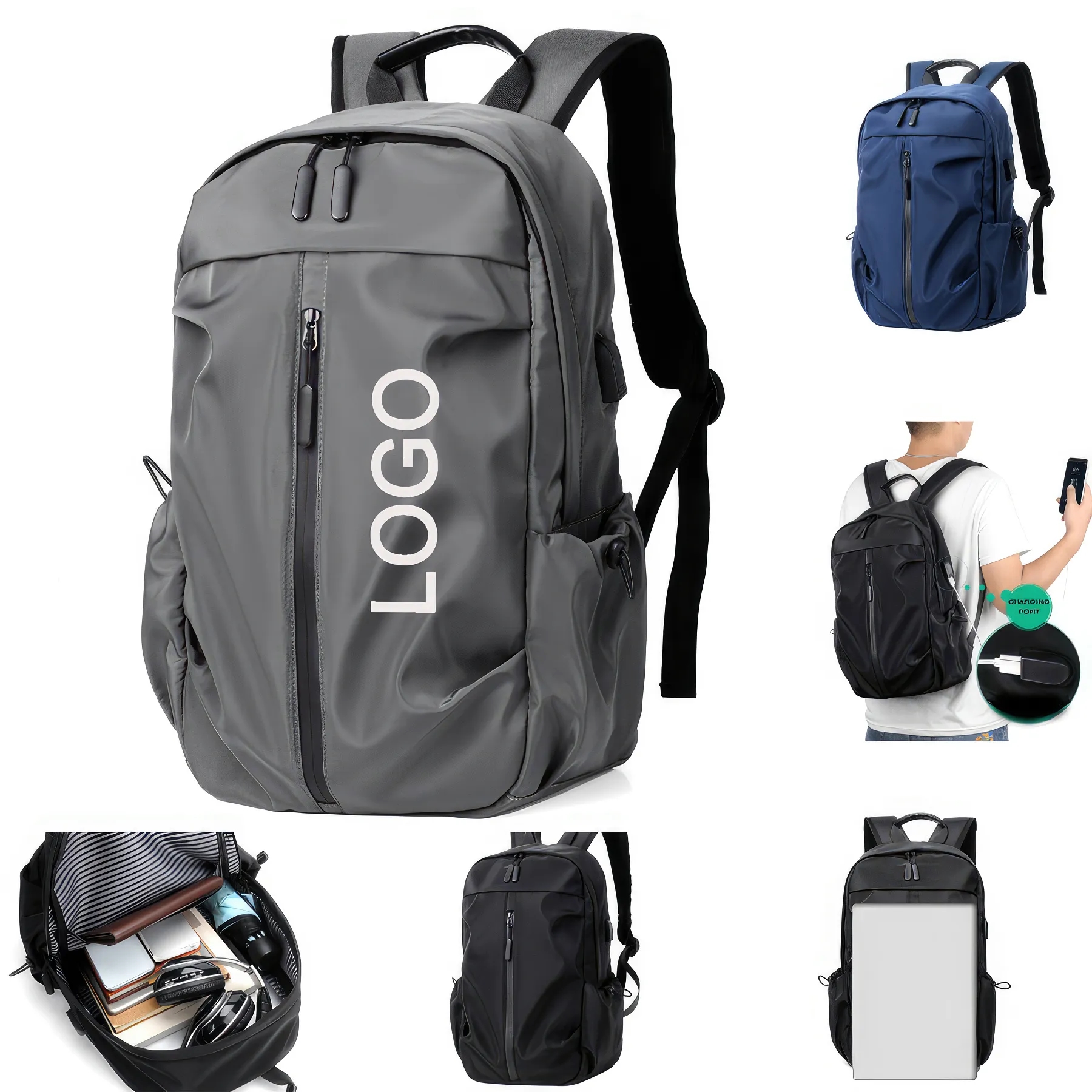 Multi-Function Backpack For Men With Charging Portport 2