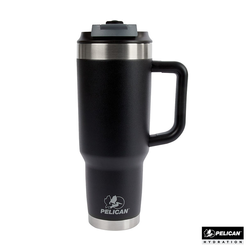 Pelican Porter™ Dual 40 oz. Dual Lid, Recycled Double Wall Stainless Steel Travel Tumbler 15
